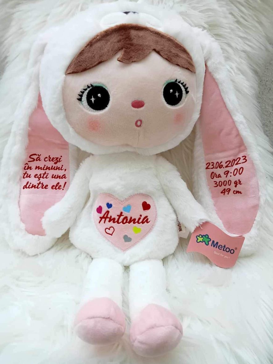 Papusa Iepuras Blanos Alb