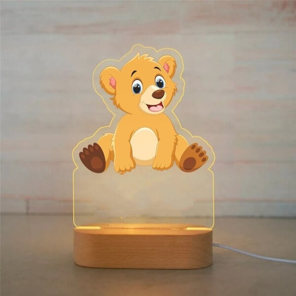 Lampa  3D LED de Noapte Ursulet